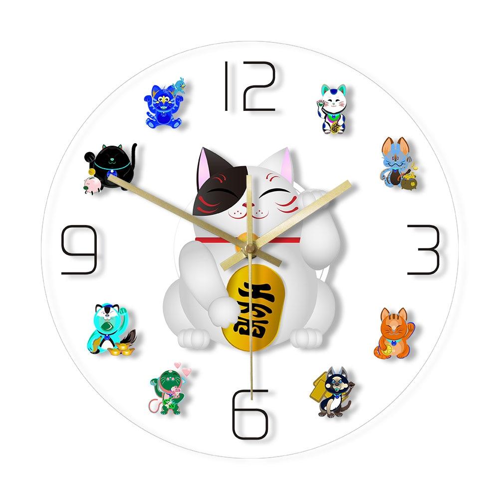 Horloge Chat Maneki-Neko