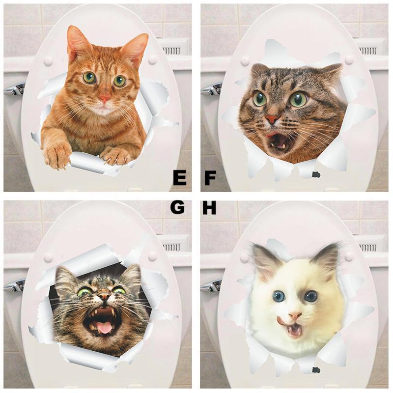 Stickers de Toilette Géant Chat