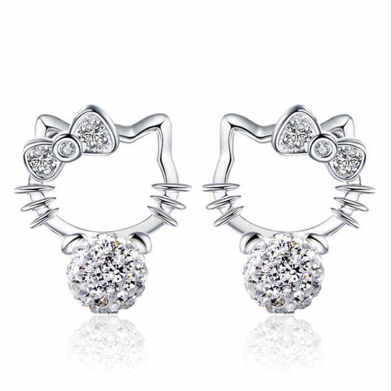 Boucles d'Oreilles Chat   Kitty Fantaisie Chic