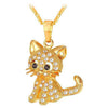 Pendentif Chat   Chaton d'Or (Cuivre plaqué Or)