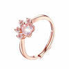 Bague Chat Patte Or Rose
