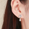 Boucles d'Oreilles Chat   Brillante Patte d'Argent