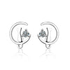 Boucles d'Oreilles Chat   On the Moon