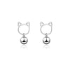 Boucles d'Oreilles Chat   Tête d'Amour