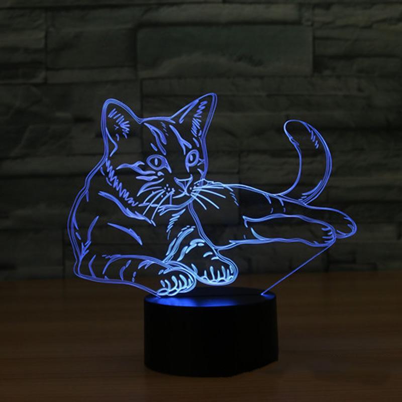 Chat Lampe de Table en 3D