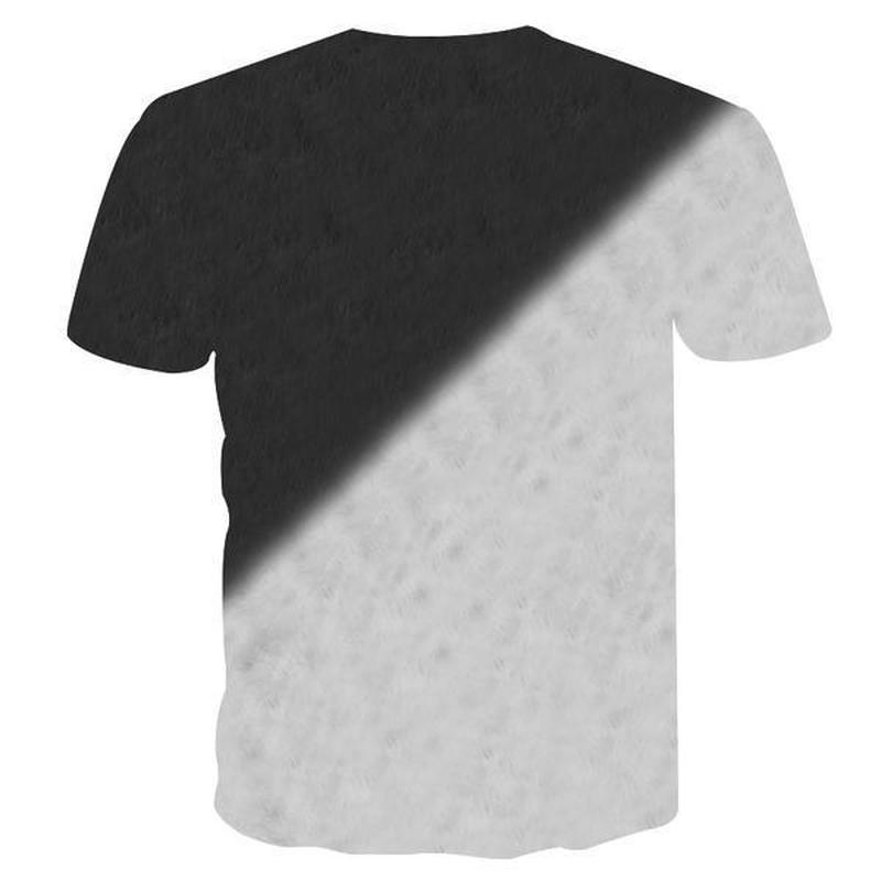 T-Shirt Chat Noir et Blanc 3D