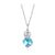 Pendentif Chat (Argent)   Coeur Diamant Turquoise 