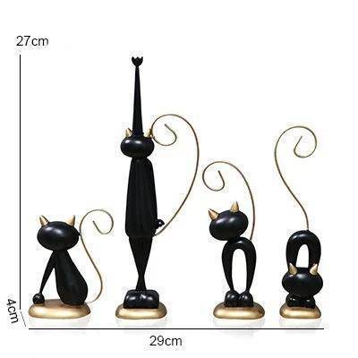 Statue Chat   Noir Design 