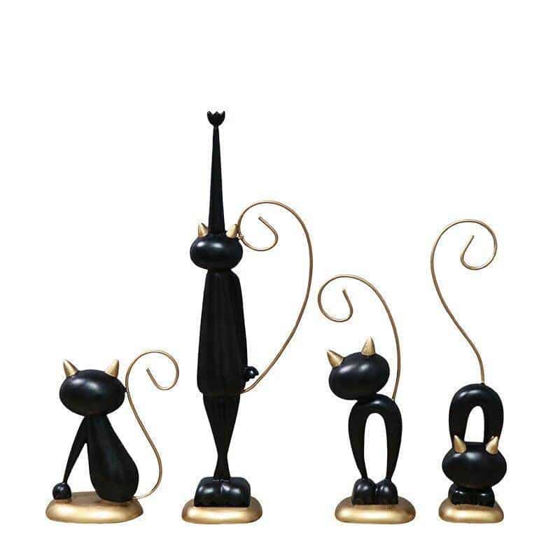 Statue Chat   Noir Design 