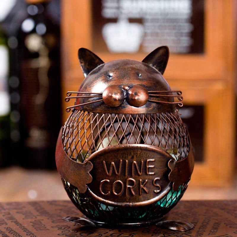 Statuette Chat Bouchons de Vin 