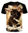 T-Shirt Homme Chat Millionaire