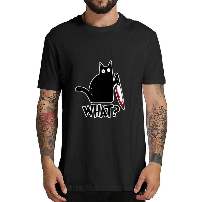 T-Shirt Homme Chat What ? 
