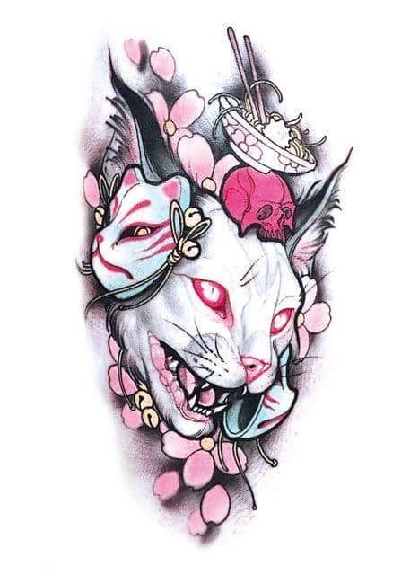 Tatouage Temporaire Nekomata 