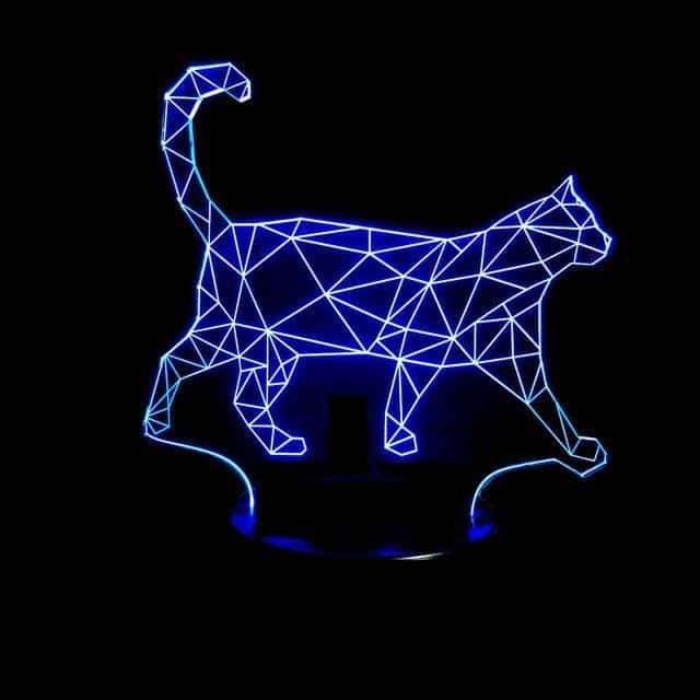 Veilleuse Chat Lumière 3D 
