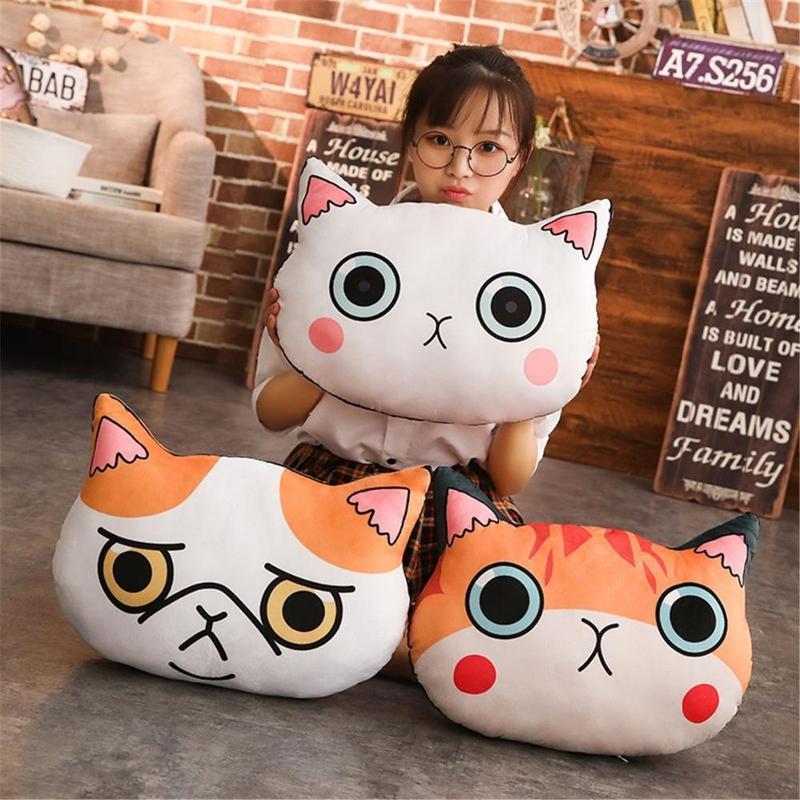 Peluche Coussin Chat Kawaii