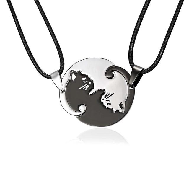 Pendentif Chat (Acier) Yin Yang