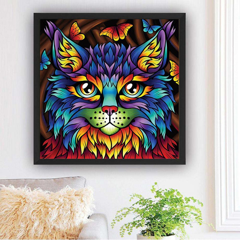 Peinture Chat Multicolore