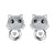 Boucles d'Oreilles Chat (Argent) Yeux Rêveurs