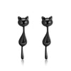 Boucles d'Oreilles Chat (Argent) Corps 3D