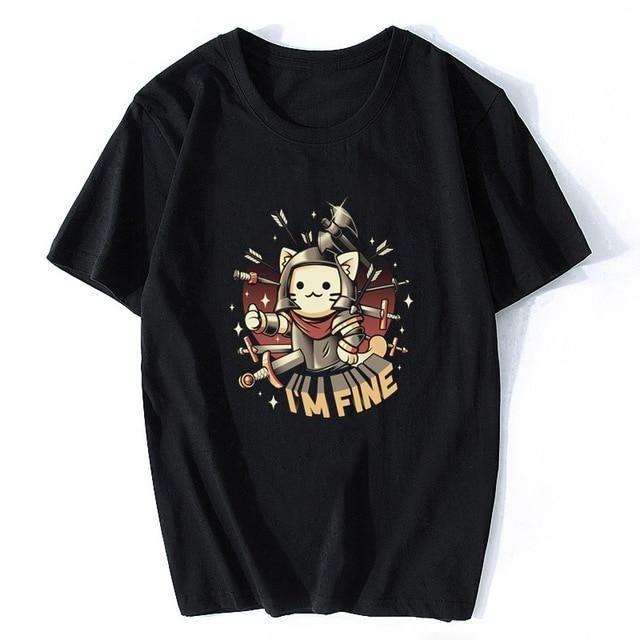T-Shirt Homme Chat I'm Fine !