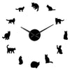Horloge Chat Grandes Aiguilles