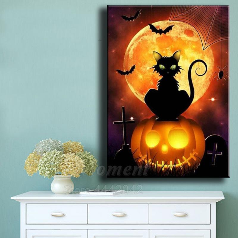 Peinture Chat Halloween