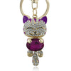 Porte Clef Strass Chat