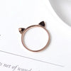 Bague Chat (Acier) Rose Mignon