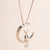 Mode Chat Lune Pendentif Collier en argent ou en couleur d'or