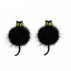 Boucles d'Oreilles Chat (Acier) Boule de Poils