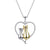 Pendentif Chat (Argent) Coeur Argenté