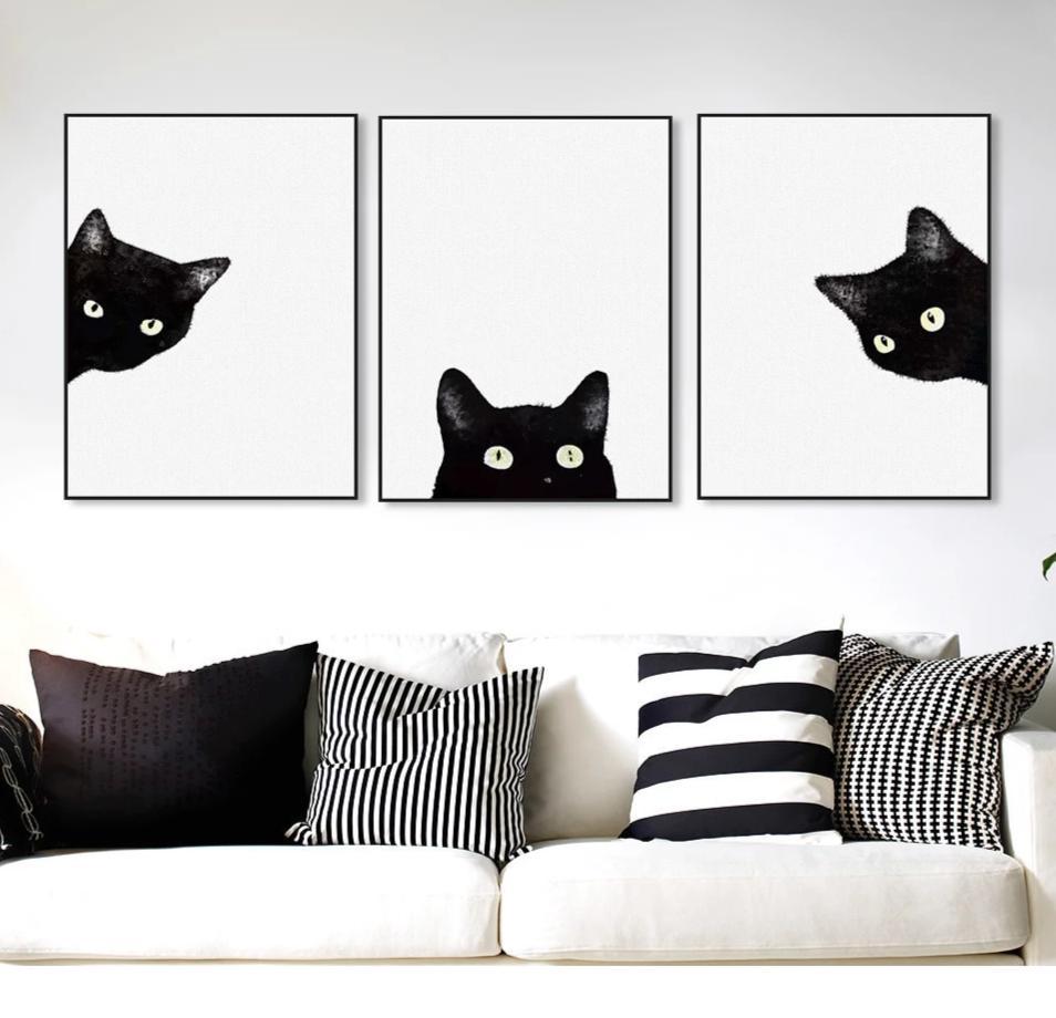 Peinture Chat  Chat Noir