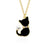 Pendentif Chat (Acier) Silhouette