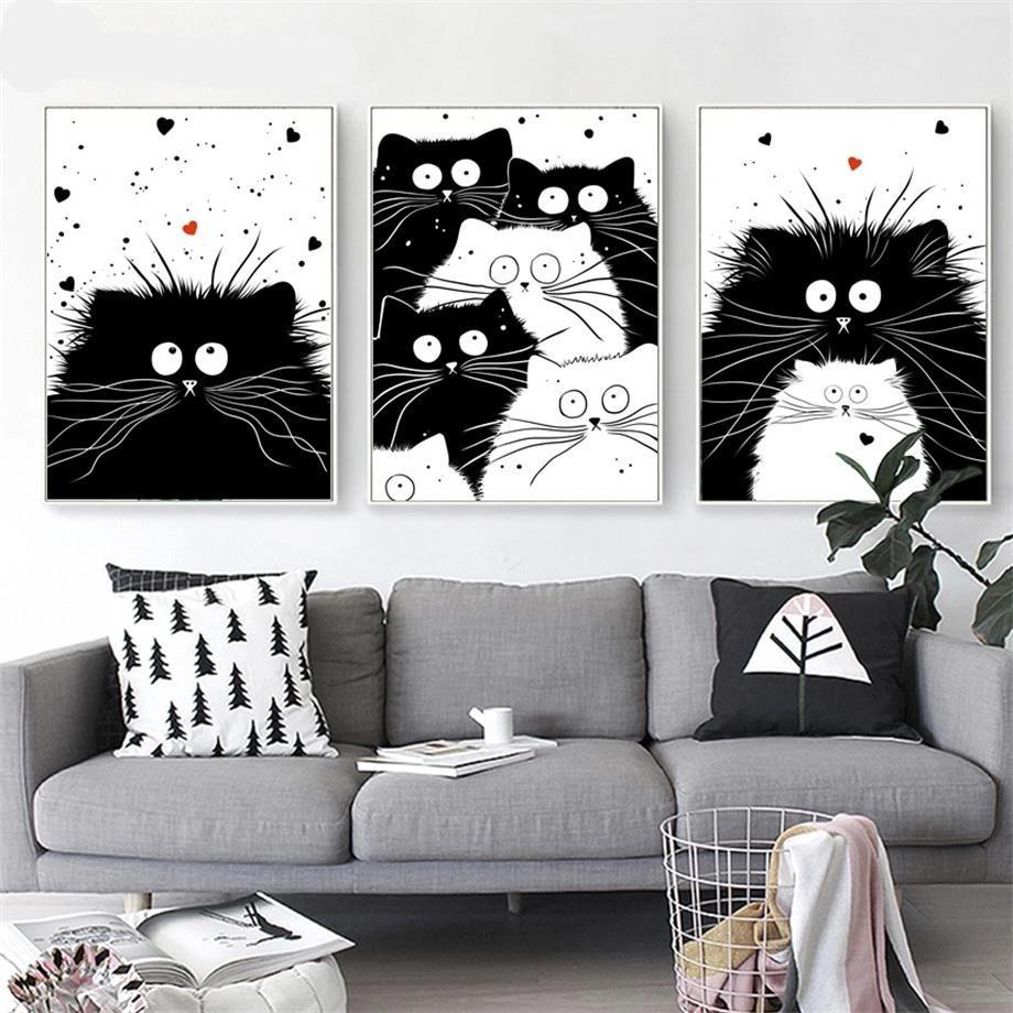 Peinture Chat  Amoureux