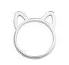 Bague Chat (Acier) Oreilles de Chat