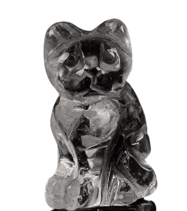 Statuette Chat Pierre de Quartz