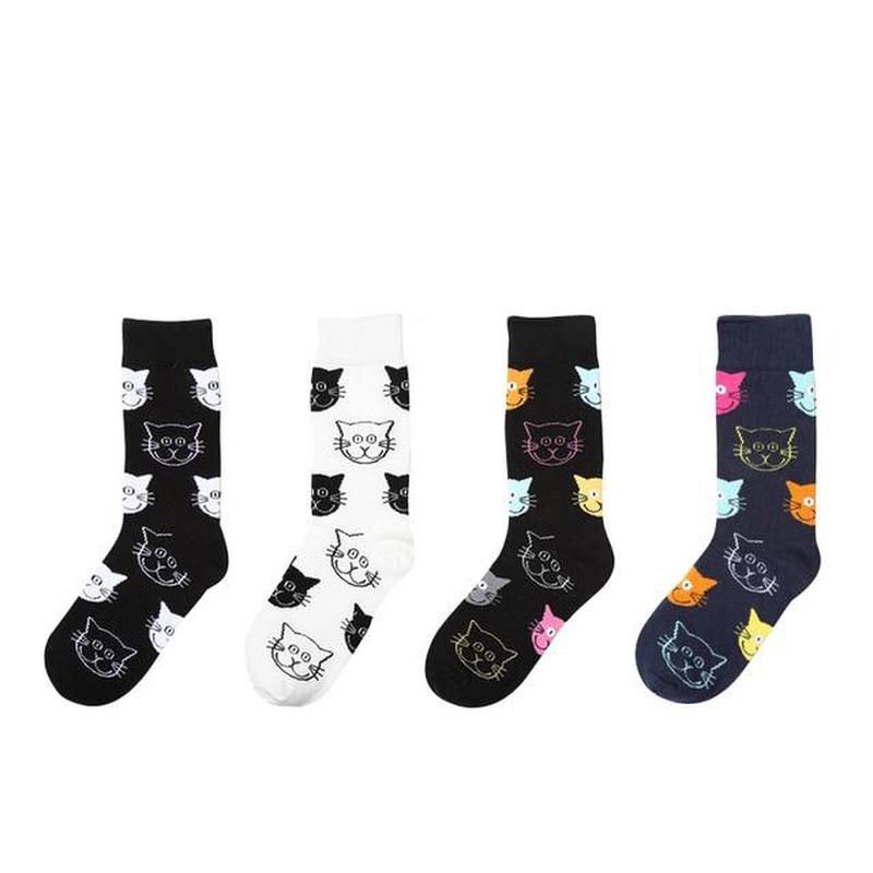 Pack 4 Chaussettes Tête de Chat