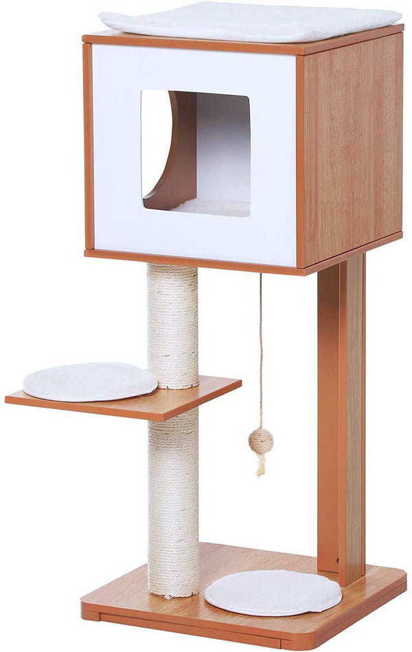 Arbre à chat design en bois