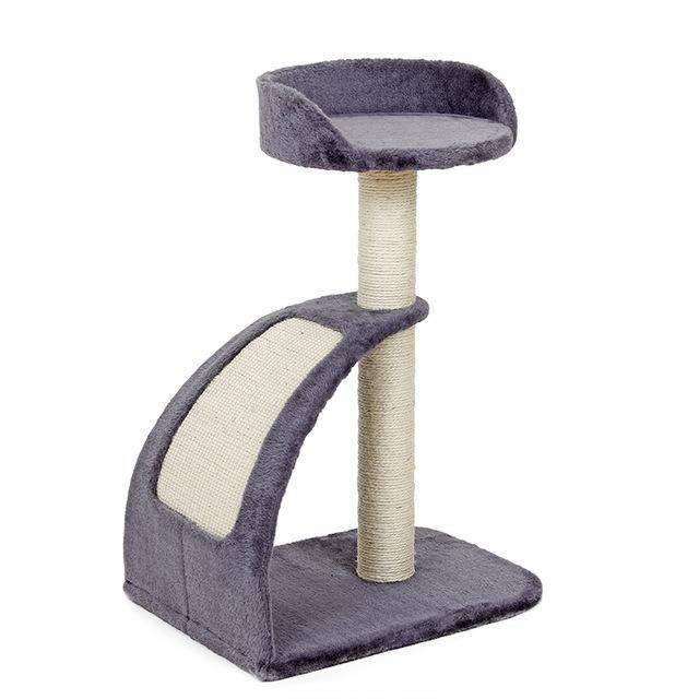Arbre à chat simple & compact gris