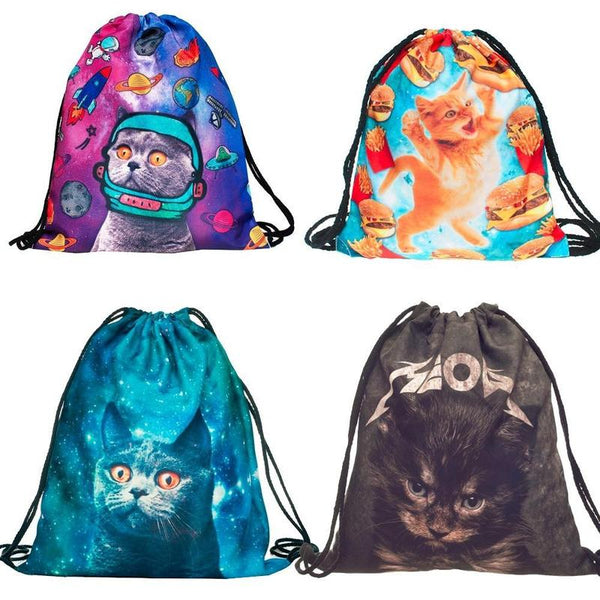 Chat Sac à cordonnet 3D