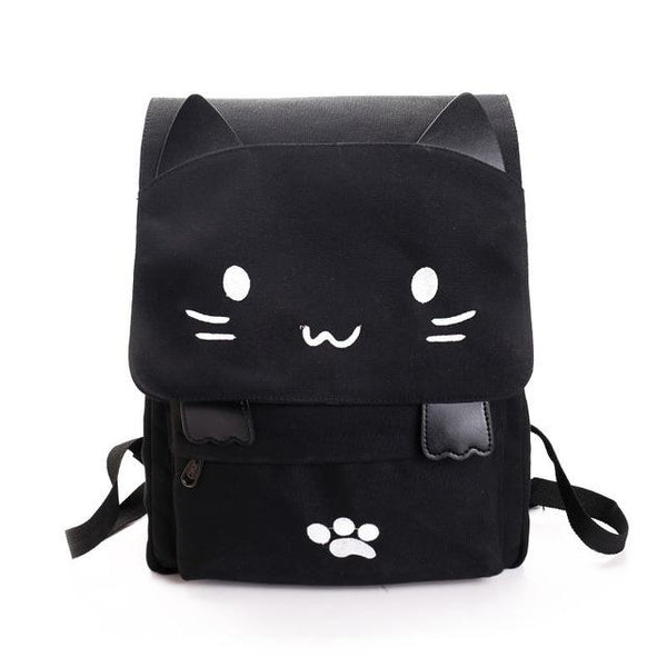 Grand Sac d’École Chat Noir