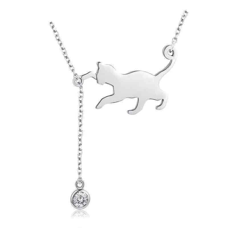 Pendentif Chat (Argent) Femme et Féline
