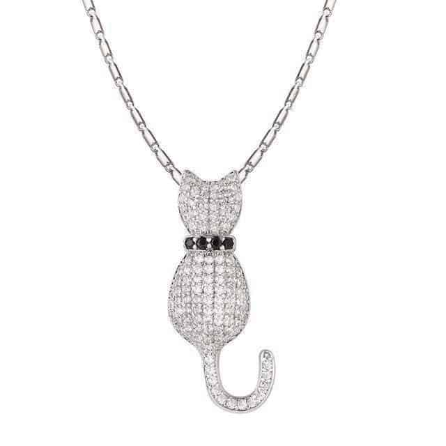 Pendentif Chat Chaton d'Or Scintillant