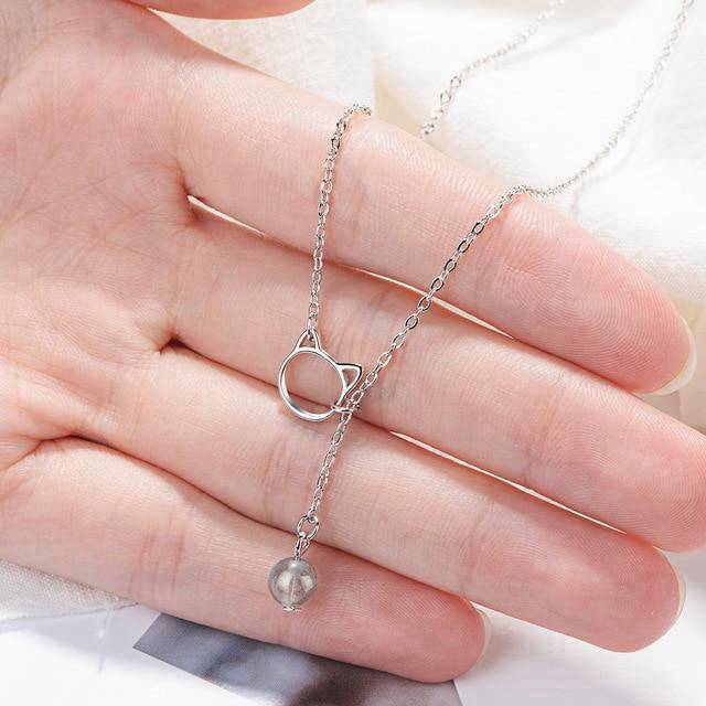 Pendentif Chat Femme Heureuse