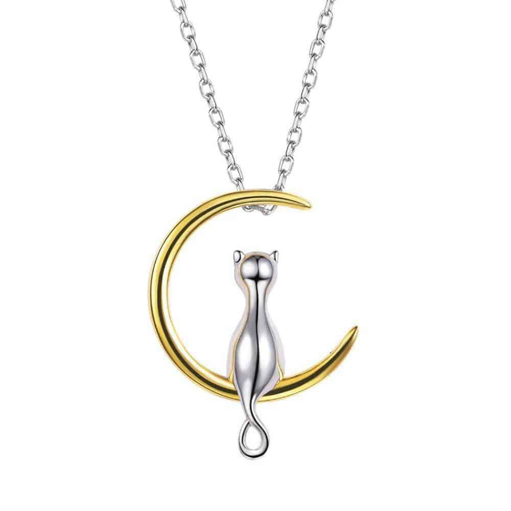 Pendentif Chat Lune de Bonheur