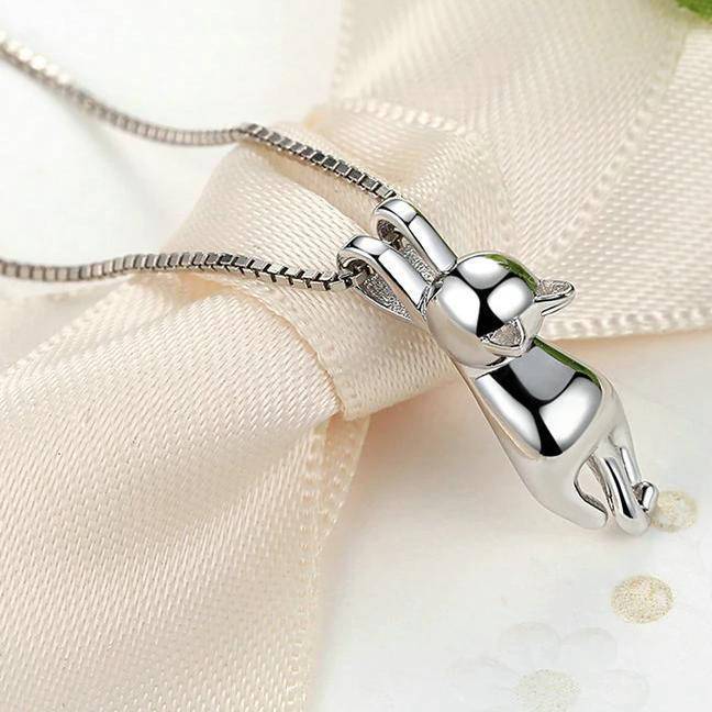 Pendentif Chat (Argent) Avec Toi pour Toujours