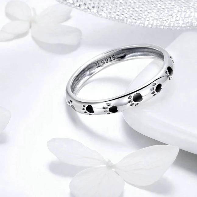 Bague Chat Brillantes Petites Pattes