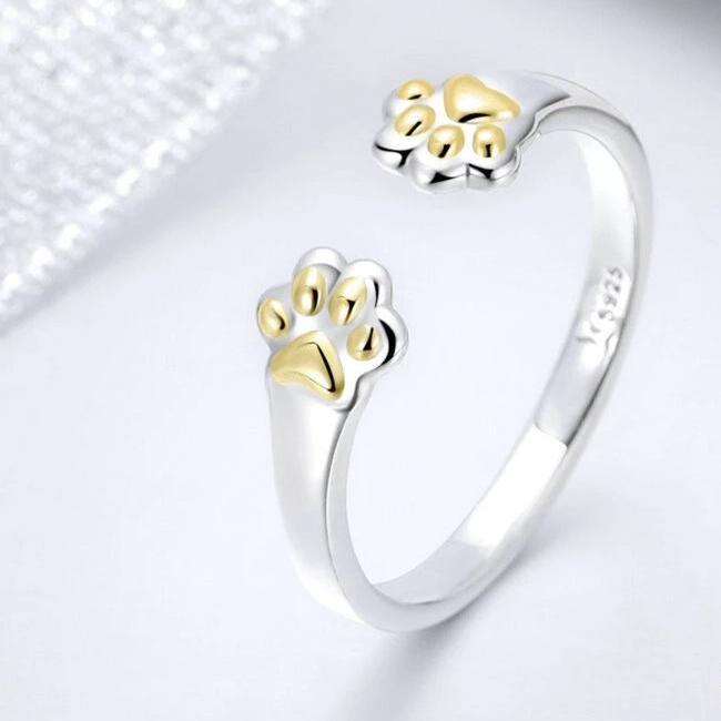 Bague Chat (Argent) Les Pattes d’Or