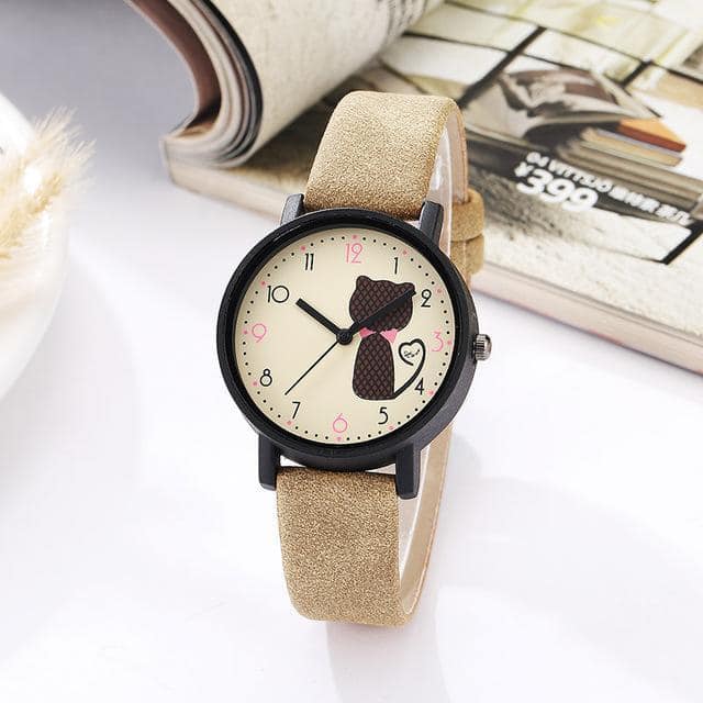 Montre Chat Queue en Coeur