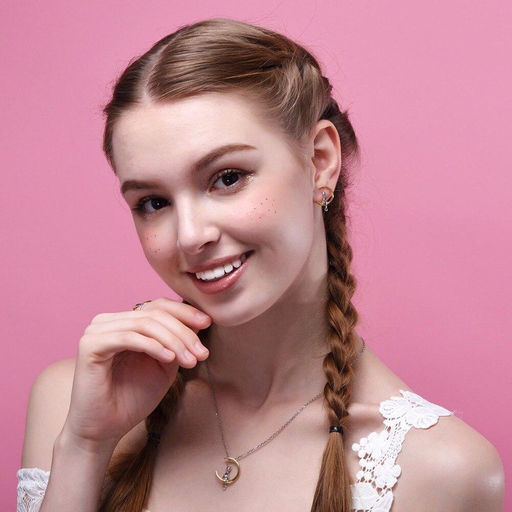 Boucles d'Oreilles Chat (Argent) Or Lunaire